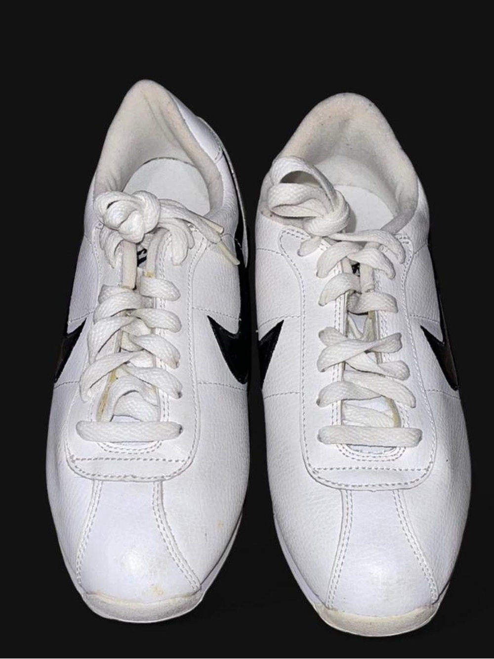 Nike Sneakers Cortez Style White/Black Swoosh Shoes Womens 8.5 - Picture 2 of 7